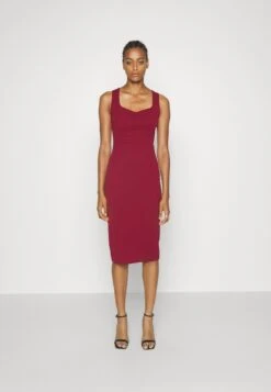 Alyona Heart Midi Dress - Jerseyjurk - Berry Wine