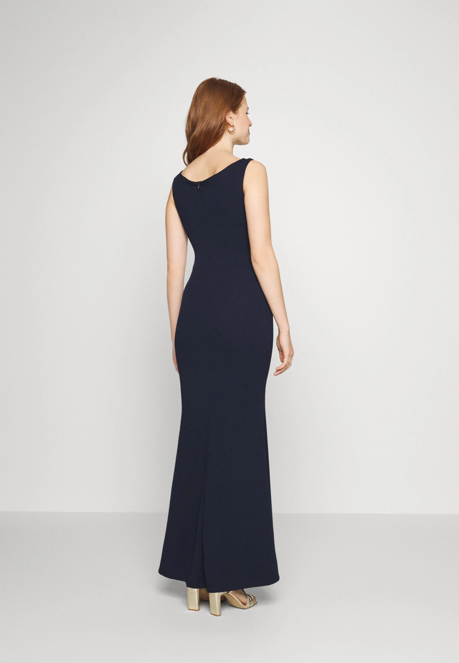 Wal G Andrew Off Shoulder Maxi Dress - Galajurk - Navy Blue 3 Wal G Andrew Off Shoulder Maxi Dress - Galajurk - Navy Blue - Afbeelding 3
