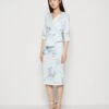 Wal G Wedding - Isabella Wrap Midi - Cocktailjurk - Light Blue