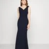 Wal G Andrew Off Shoulder Maxi Dress - Galajurk - Navy Blue