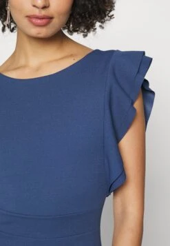 Diana Ruffle Sleeve Midi Dress - Jerseyjurk - Denim Blue -Wal G 0ab0b37614e1457cb374e1fda43b7ea0 scaled
