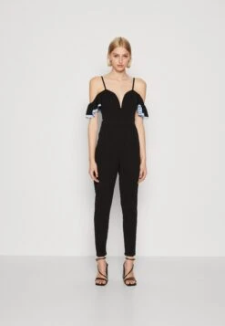 Wal G Simah Frill - Jumpsuit - Black/Sky Blue