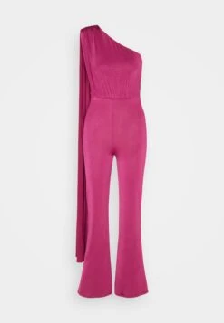 Wal G Cece Cape Sleeve- Jumpsuit - Magenta -Wal G 1331e906931149b4b0c53c74797ce2f5 scaled