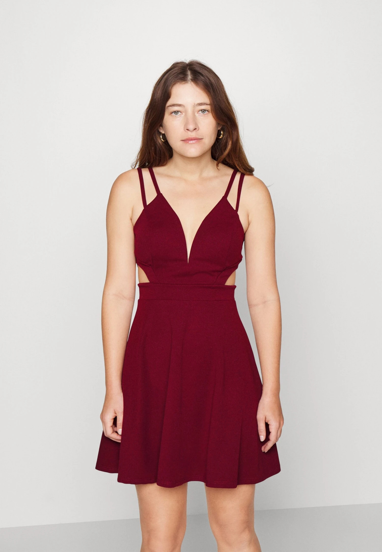 Milly Strap Skater - Cocktailjurk - Wine 1 Milly Strap Skater - Cocktailjurk - Wine