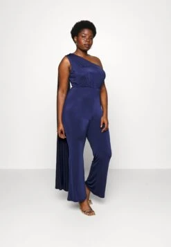 Holly Cape Sleeve - Jumpsuit - Navy Blue