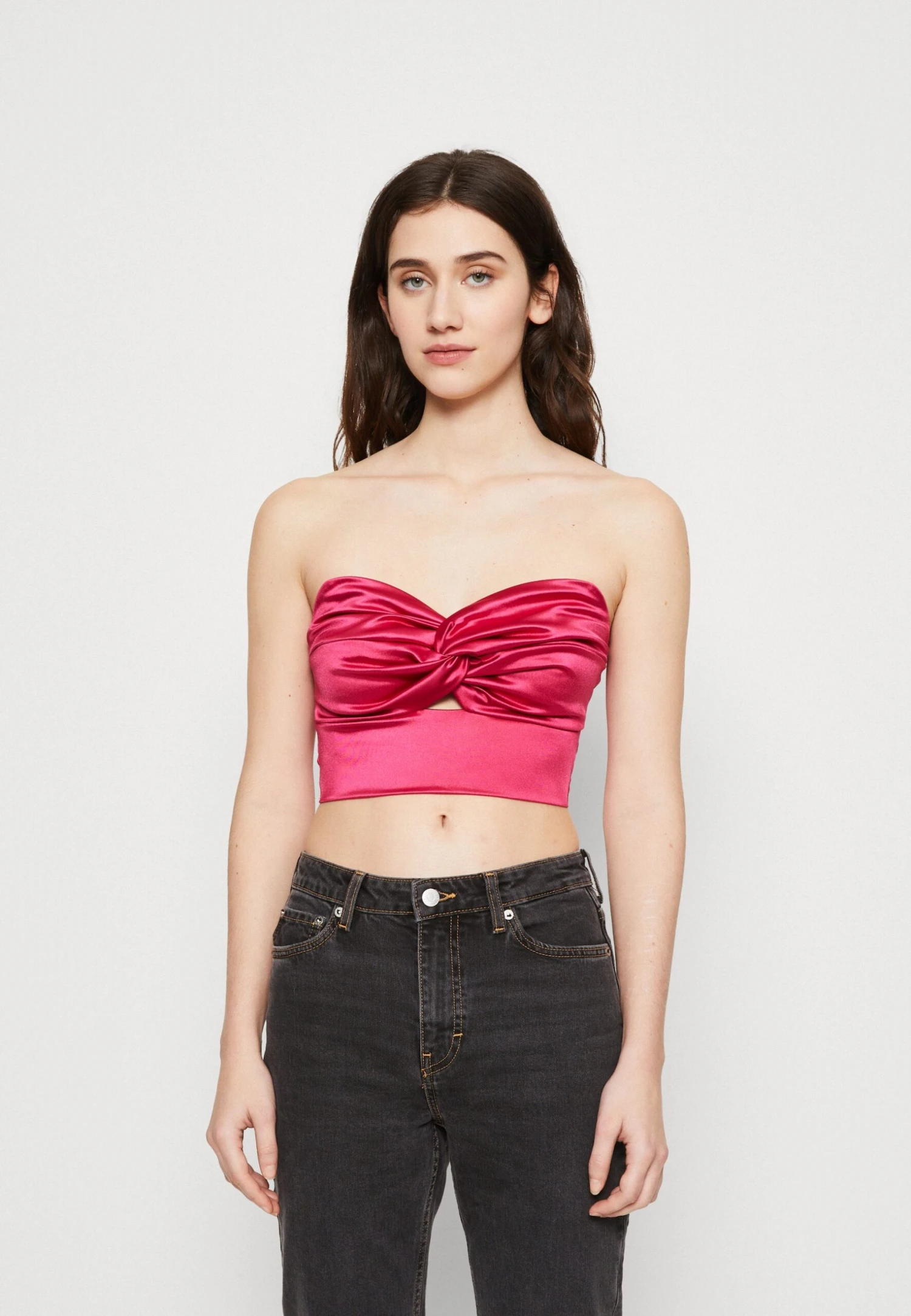 Wal G Razz Knot Crop - Top - Fuchsia 1 Wal G Razz Knot Crop - Top - Fuchsia