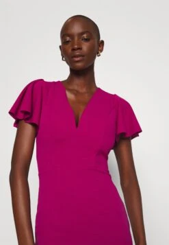 Tatiana Ruffle Sleeve Midi - Cocktailjurk - Raspberry -Wal G 16057b10e27c4464a76871147e0ccea9 scaled