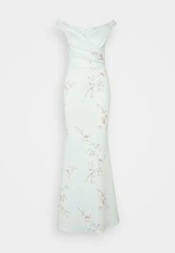 Wal G Wedding Kai V Neck Print Maxi - Galajurk - Sage Green -Wal G 17c446b7bf314848af81e6ed919641e7 scaled