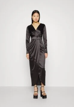 Wal G Reana Long Sleeve Midi - Cocktailjurk - Black