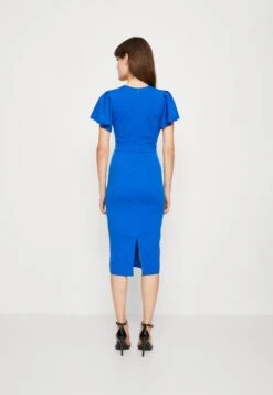 Wal G Antalya Ruffle Midi - Cocktailjurk - Electric Blue -Wal G 1a2a84cb20fb486fa344f5c1c0291497 scaled
