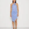 Wal G Rowen One Shoulder Dress - Jerseyjurk - Dusty Blue