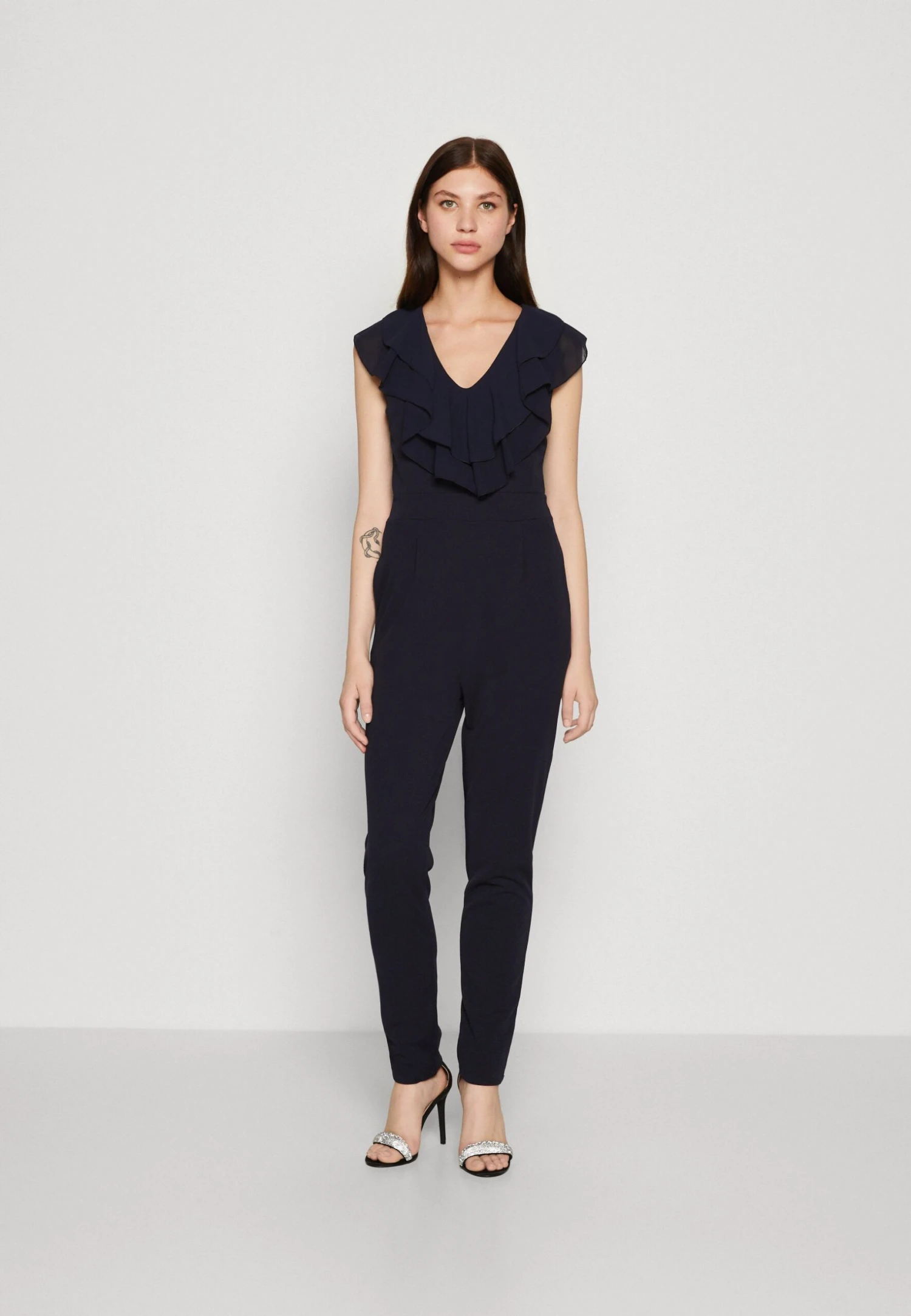 Wal G Priya Ruffle - Jumpsuit - Navy Blue 1 Wal G Priya Ruffle - Jumpsuit - Navy Blue
