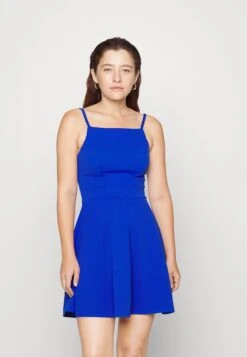 Tan Strap Skater - Cocktailjurk - Electric Blue