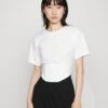 Wal G Hani Corset Top - T-Shirt Basic - White