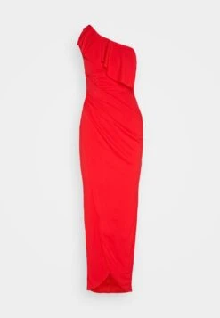 Wal G Kelly Ruffle Maxi - Jerseyjurk - Red -Wal G 262d628676fe4d52a674f1cc50fb1073 scaled