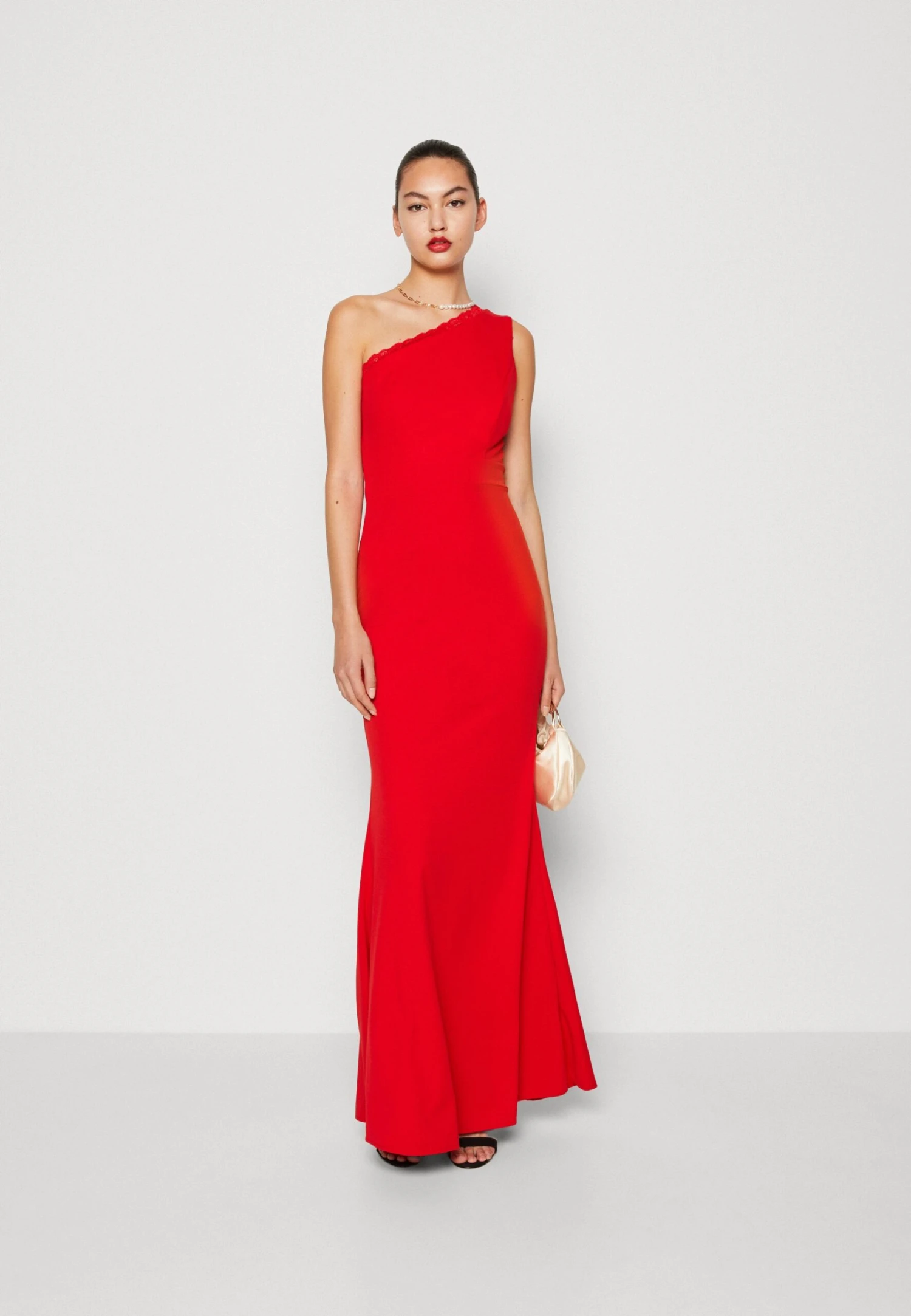 Wal G Wendy One Shoulder Maxi Dress - Jerseyjurk - Red 2 Wal G Wendy One Shoulder Maxi Dress - Jerseyjurk - Red - Afbeelding 2