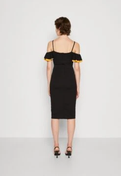 Wal G Simah Frill Midi Dress - Jerseyjurk - Black/Mango 8 Wal G Simah Frill Midi Dress - Jerseyjurk - Black/Mango -Wal G 2e35973f71f6449d801711f1857ae26c scaled