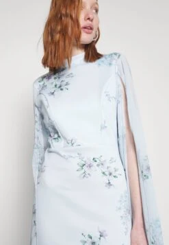 Wal G Wedding Cape Midi Dress - Jerseyjurk - Dark Blue/Multi -Wal G 2e410a98e5c84ac28ec84cdc156eecd1 scaled