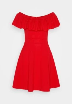 Wal G Alexa Ruffle Skater - Jerseyjurk - Red -Wal G 39106d6bcc1f497b8d3d792eca8e0ee3 scaled