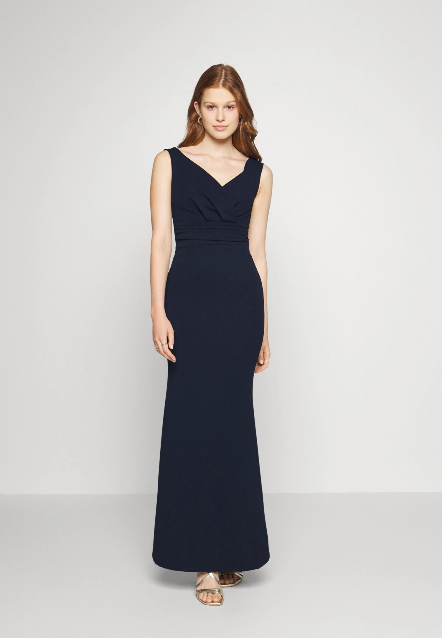 Wal G Andrew Off Shoulder Maxi Dress - Galajurk - Navy Blue 2 Wal G Andrew Off Shoulder Maxi Dress - Galajurk - Navy Blue - Afbeelding 2