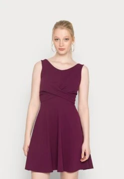 Wal G Jaqueline Skater Dress - Cocktailjurk - Plum