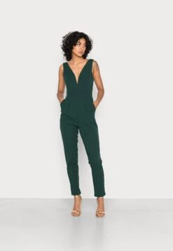 Wal G V Neck - Jumpsuit - Forest Green