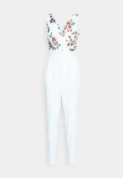 Contrast Plunge - Jumpsuit - White -Wal G 3ff52823ad6946eba59de14981e7ad5b scaled