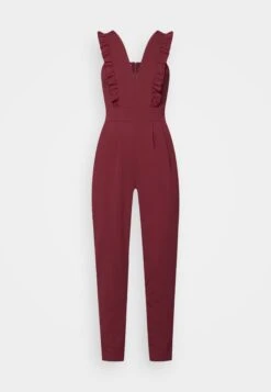 Wal G Rayna Ruffled- Jumpsuit - Berry Wine -Wal G 40bd88d462314252b4e78353e0d69f10 scaled