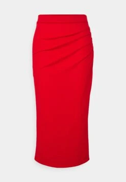 Wal G Reilly Rouched Midi Skirt - Kokerrok - Red -Wal G 40cee99f1ef148f482cebc26cd7a87c5 scaled
