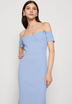 Wal G Rish Off Shoulder Maxi - Jerseyjurk - Powder Blue -Wal G 41888083873644a18697995f9ce8d607 scaled