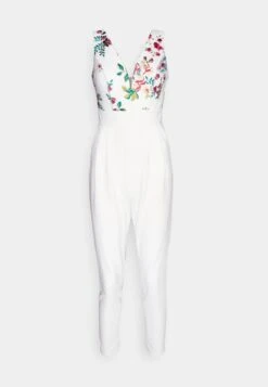 Contrast Plunge - Jumpsuit - White Floral 10 Contrast Plunge - Jumpsuit - White Floral -Wal G 41c9228c7a02491dae579eacad80f6bb scaled