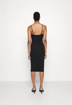 Cyndee Front Tie Midi Dress - Jerseyjurk - Black -Wal G 424e116a2e1c4bbda56751f510867e4a scaled