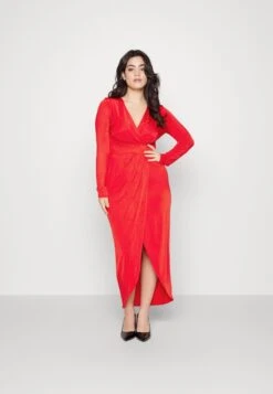 Mag V Neck Midi - Jurk - Red