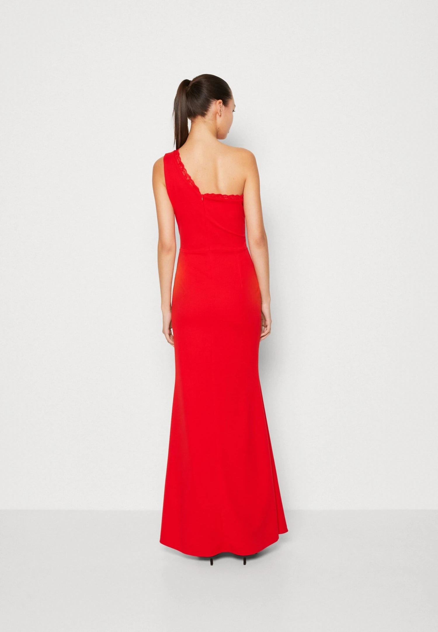 Wal G Wendy One Shoulder Maxi Dress - Jerseyjurk - Red 3 Wal G Wendy One Shoulder Maxi Dress - Jerseyjurk - Red - Afbeelding 3