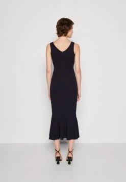 Wal G Anabella Ruffle Bottom Midi - Jerseyjurk - Navy Blue -Wal G 43bd5370f8474fdeae425740b147b805 scaled