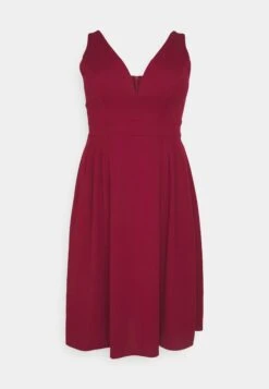 Kandy V Neck Midi - Jurk - Wine -Wal G 4525841aa42244beb838a1ffe3c89597 scaled
