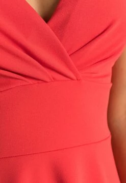 Wal G V Neck Strappy Skater Dress - Cocktailjurk - Coral -Wal G 4587896c29094a84bcde7059bfadbef5 scaled