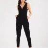Wal G V Neck - Jumpsuit - Black
