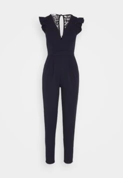 Wal G Ruffle With Back Insert - Jumpsuit - Navy Blue -Wal G 46996496f77d4f93bc3876ad9baaf766 scaled
