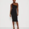 Wal G Zakera Contrast Midi Dress - Jerseyjurk - Black