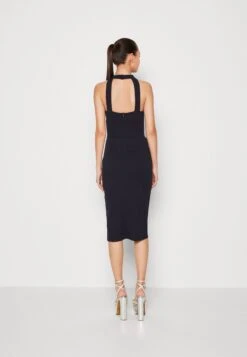 Wal G Sasha Frill Neck Midi Dress - Jerseyjurk - Navy Blue -Wal G 4b095aa227be4fb0bb0208841ab10fee scaled