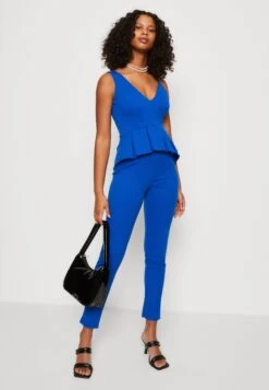 Wal G Xena Peplum - Jumpsuit - Electric Blue -Wal G 4f8f1a0187db4574add129eeb22a3297 scaled