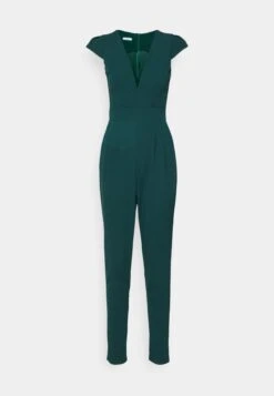 Wal G Short Sleeve V Neck - Jumpsuit - Forest Green -Wal G 50ae236371e74798ba213bd843d09178 scaled