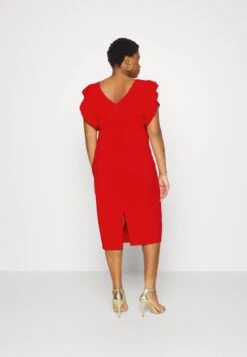 Rusie Ruffle Midi - Cocktailjurk - Red -Wal G 54cbe99f697147ac836c9f4c37b013b9 scaled