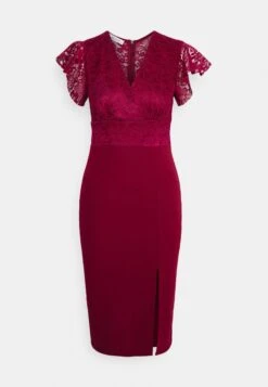 Double Frill Dress - Cocktailjurk - Wine