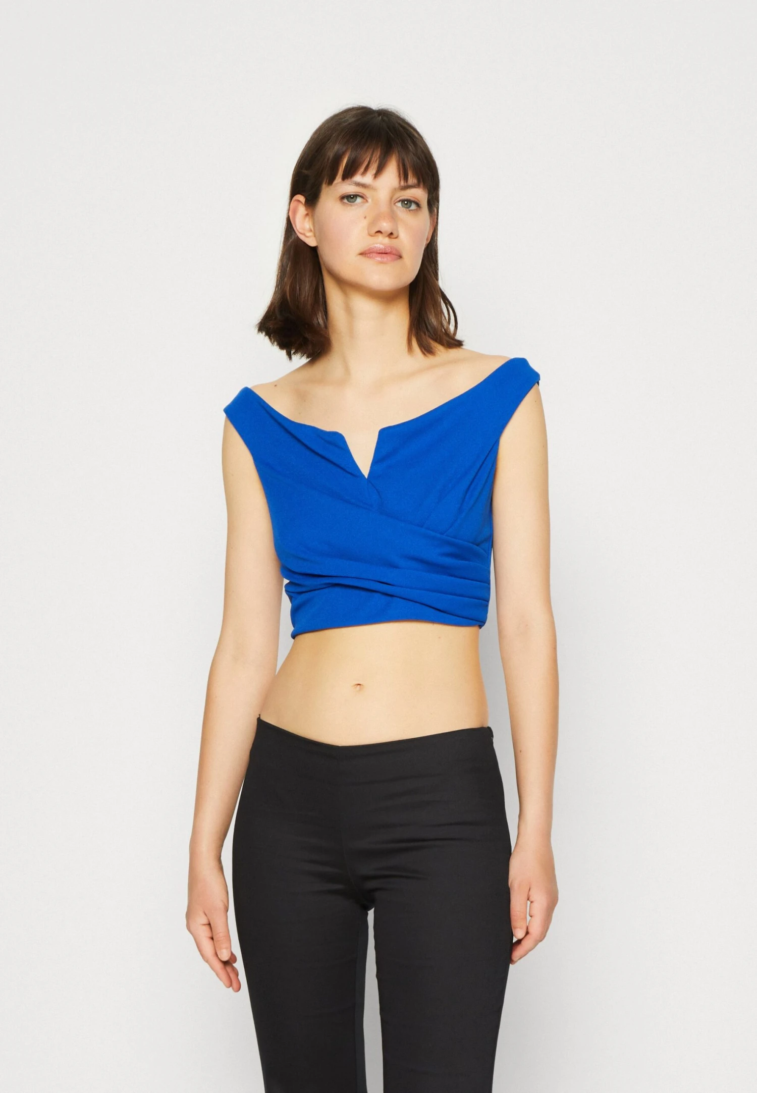 Wal G Valentines Heart Crop - Top - Electric Blue 1 Wal G Valentines Heart Crop - Top - Electric Blue