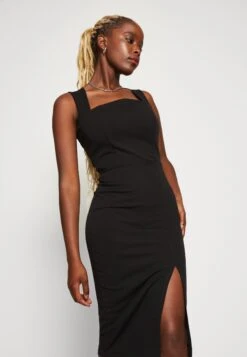 Wal G Brody Curve Neck Midi - Etui-Jurk - Black -Wal G 5886045f2cb649ab9651707976411785 scaled