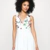 EmbroideredSkater - Jurk - White Floral