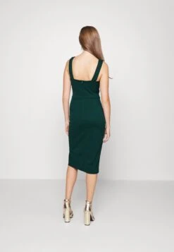 Celia V Neck Midi Dress - Cocktailjurk - Forest Green -Wal G 65503187ea0944f5a2aaa634ebf8a287 scaled
