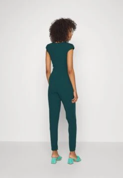 Wal G Short Sleeve V Neck - Jumpsuit - Forest Green -Wal G 6832c6b77cde4141bc77cb7c673fd1af scaled
